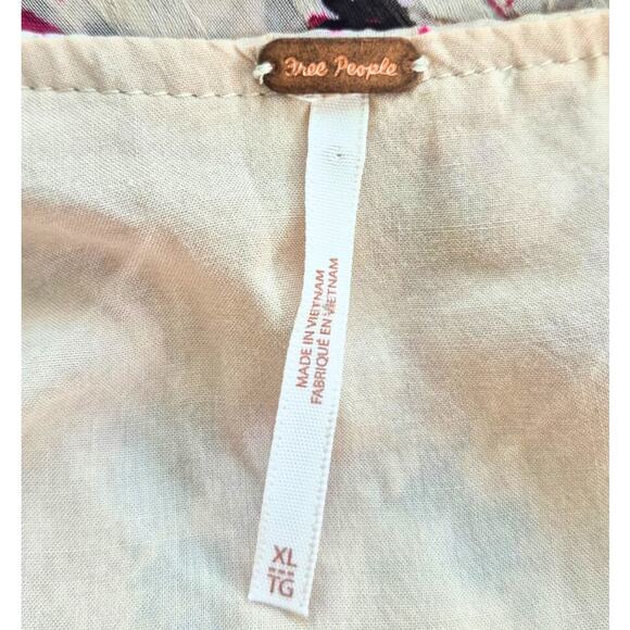 Free People Dress Sz L Floral Layered Ruffle Boho Fairy Wedding Guest Balletcore - Picture 5 of 10